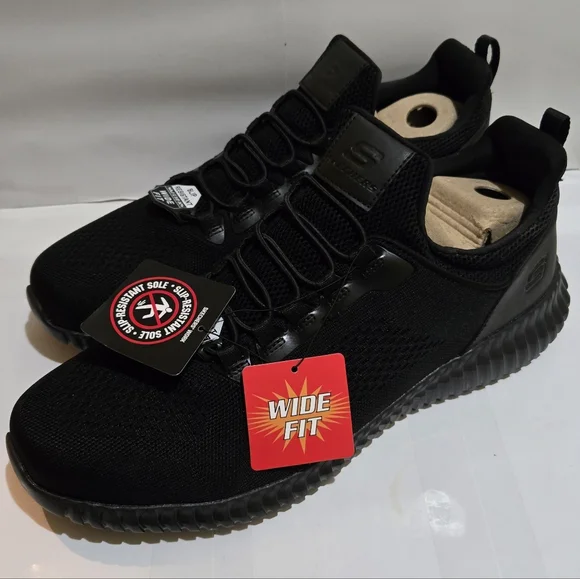 Skechers Men's Work Shoes Relaxed Fit Memory Foam - Picture 1 of 8